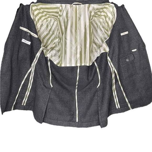 Men’s Charcoal Plaid Bullock & Jones Sport Coat - Size 40R - Picture 8 of 16